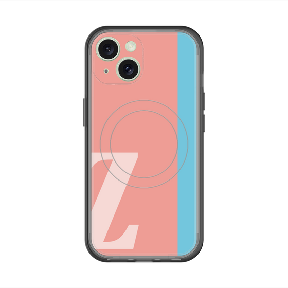 スリムプロテクションプレミアムケース with MagSafe［ オリジナル - initial color line - Z pink ］