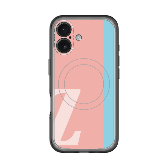 スリムプロテクションプレミアムケース with MagSafe［ オリジナル - initial color line - Z pink ］