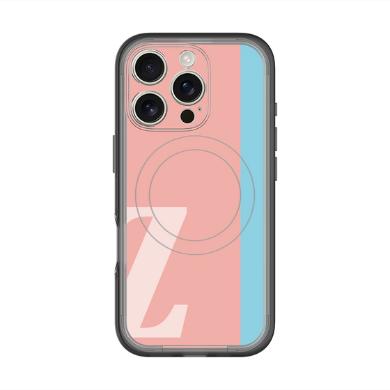 スリムプロテクションプレミアムケース with MagSafe［ オリジナル - initial color line - Z pink ］