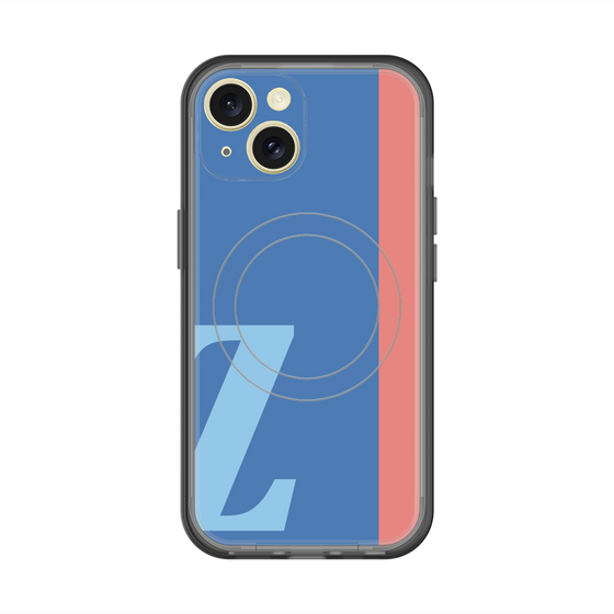 スリムプロテクションプレミアムケース with MagSafe［ オリジナル - initial color line - Z blue ］