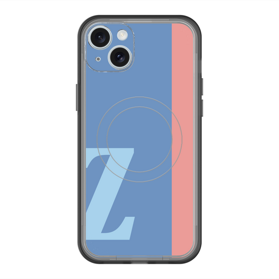 スリムプロテクションプレミアムケース with MagSafe［ オリジナル - initial color line - Z blue ］