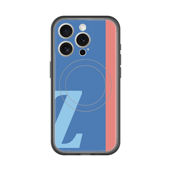 スリムプロテクションプレミアムケース with MagSafe［ オリジナル - initial color line - Z blue ］