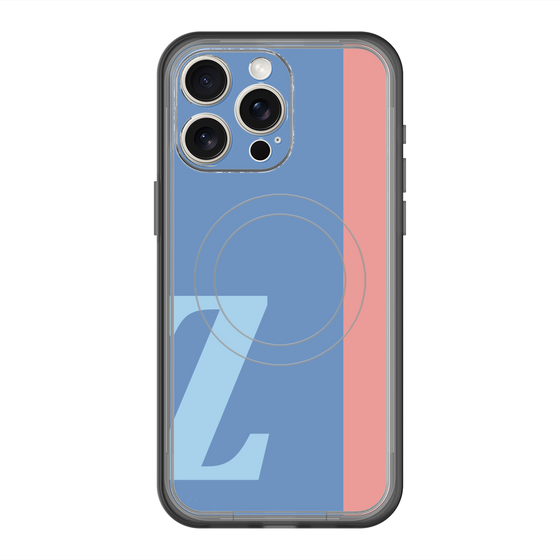 スリムプロテクションプレミアムケース with MagSafe［ オリジナル - initial color line - Z blue ］