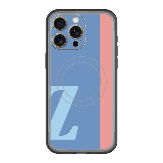 スリムプロテクションプレミアムケース with MagSafe［ オリジナル - initial color line - Z blue ］