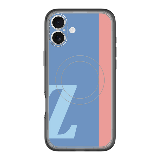 スリムプロテクションプレミアムケース with MagSafe［ オリジナル - initial color line - Z blue ］