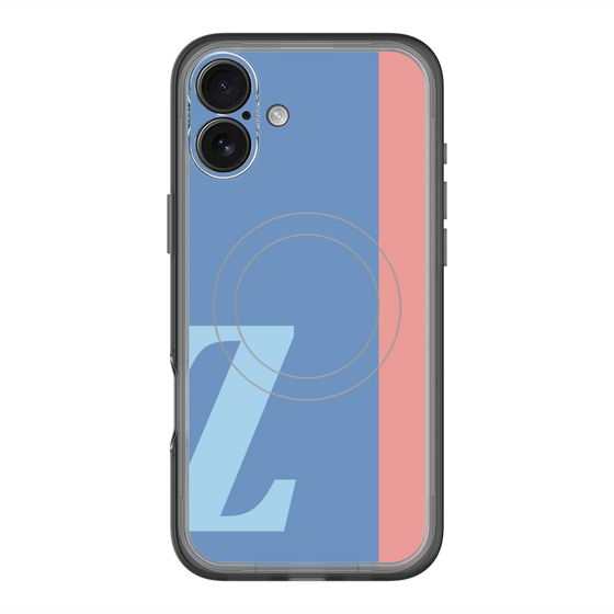 スリムプロテクションプレミアムケース with MagSafe［ オリジナル - initial color line - Z blue ］