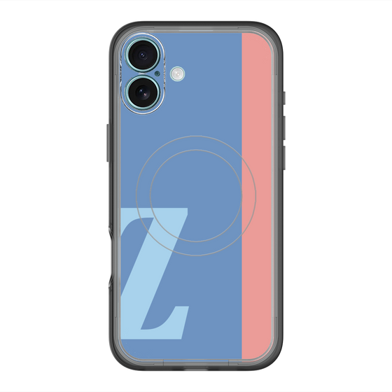 スリムプロテクションプレミアムケース with MagSafe［ オリジナル - initial color line - Z blue ］