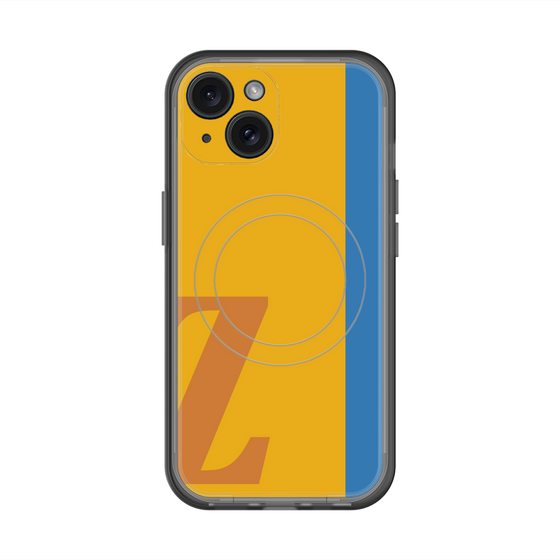 スリムプロテクションプレミアムケース with MagSafe［ オリジナル - initial color line - Z orange ］