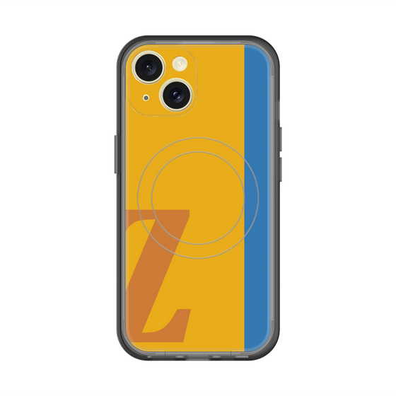 スリムプロテクションプレミアムケース with MagSafe［ オリジナル - initial color line - Z orange ］