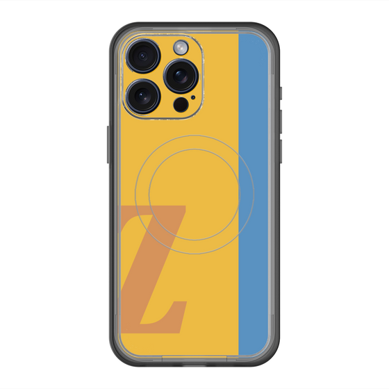 スリムプロテクションプレミアムケース with MagSafe［ オリジナル - initial color line - Z orange ］