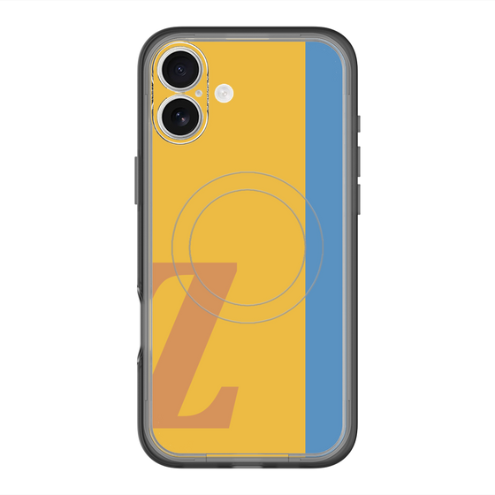 スリムプロテクションプレミアムケース with MagSafe［ オリジナル - initial color line - Z orange ］