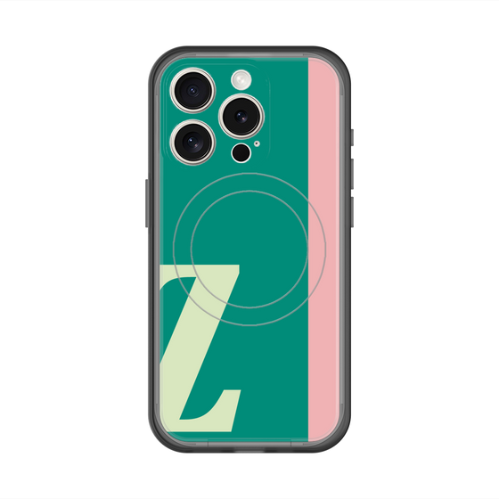スリムプロテクションプレミアムケース with MagSafe［ オリジナル - initial color line - Z green ］
