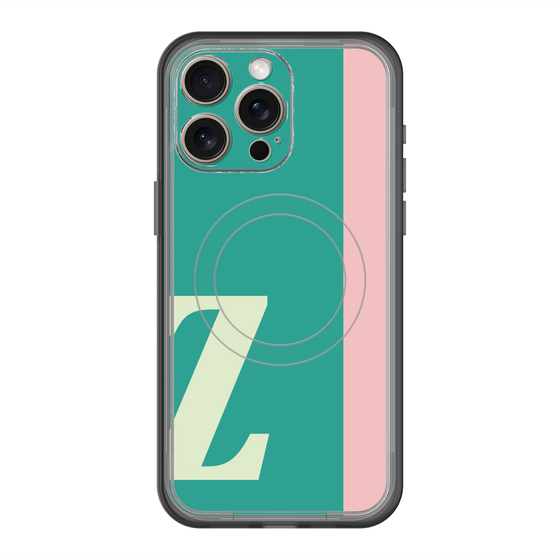 スリムプロテクションプレミアムケース with MagSafe［ オリジナル - initial color line - Z green ］