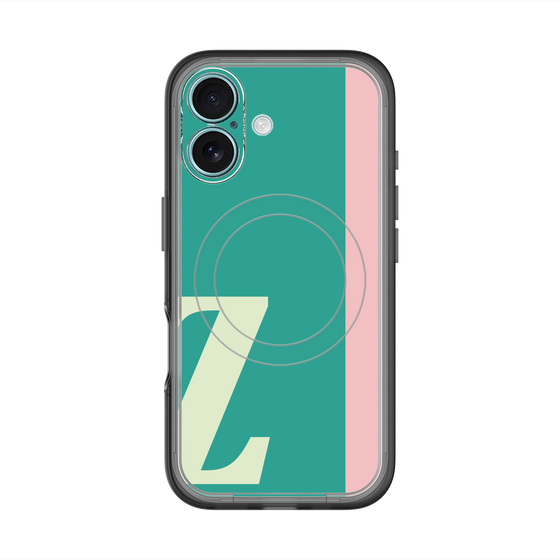 スリムプロテクションプレミアムケース with MagSafe［ オリジナル - initial color line - Z green ］