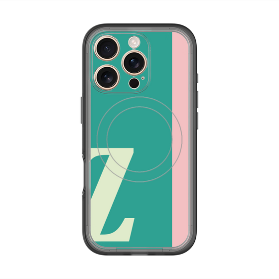 スリムプロテクションプレミアムケース with MagSafe［ オリジナル - initial color line - Z green ］