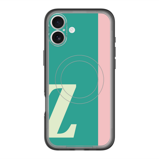 スリムプロテクションプレミアムケース with MagSafe［ オリジナル - initial color line - Z green ］