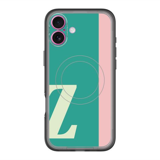 スリムプロテクションプレミアムケース with MagSafe［ オリジナル - initial color line - Z green ］