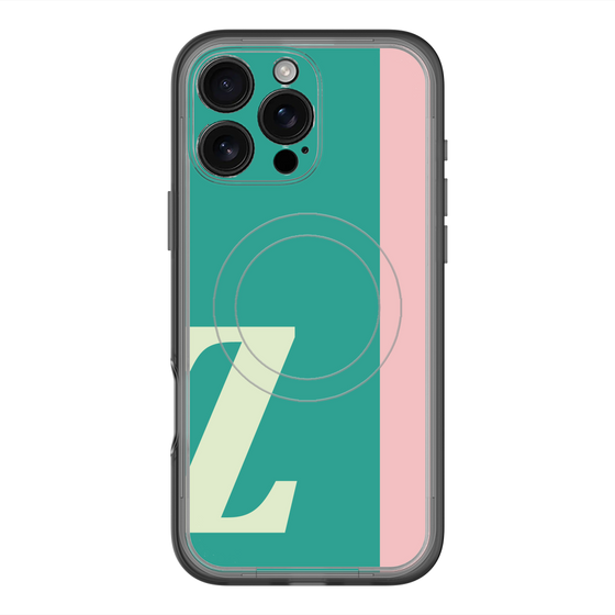 スリムプロテクションプレミアムケース with MagSafe［ オリジナル - initial color line - Z green ］