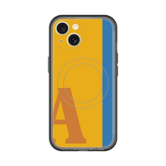 スリムプロテクションプレミアムケース with MagSafe［ オリジナル - initial color line - A orange ］