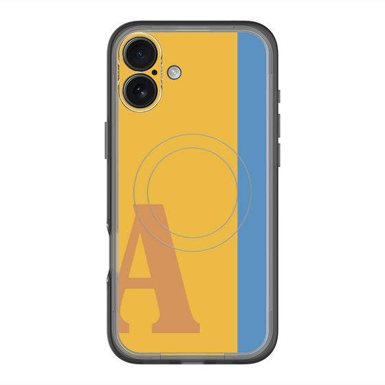 スリムプロテクションプレミアムケース with MagSafe［ オリジナル - initial color line - A orange ］