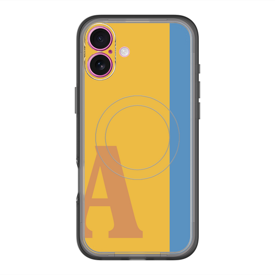 スリムプロテクションプレミアムケース with MagSafe［ オリジナル - initial color line - A orange ］