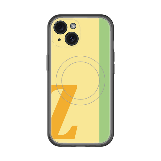 スリムプロテクションプレミアムケース with MagSafe［ オリジナル - initial color line - Z yellow ］