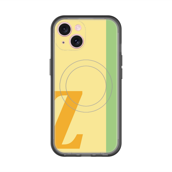スリムプロテクションプレミアムケース with MagSafe［ オリジナル - initial color line - Z yellow ］