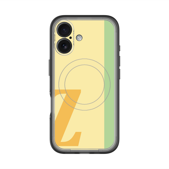 スリムプロテクションプレミアムケース with MagSafe［ オリジナル - initial color line - Z yellow ］