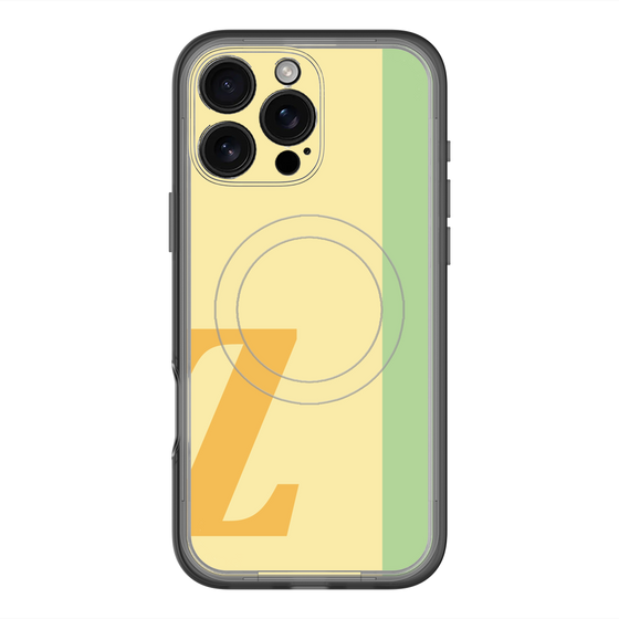 スリムプロテクションプレミアムケース with MagSafe［ オリジナル - initial color line - Z yellow ］