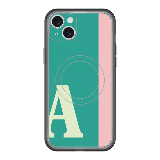 スリムプロテクションプレミアムケース with MagSafe［ オリジナル - initial color line - A green ］