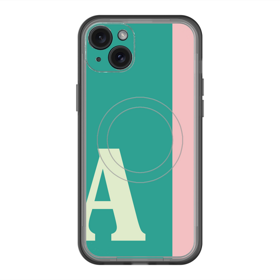 スリムプロテクションプレミアムケース with MagSafe［ オリジナル - initial color line - A green ］