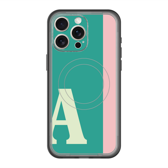 スリムプロテクションプレミアムケース with MagSafe［ オリジナル - initial color line - A green ］