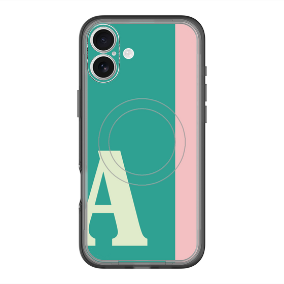 スリムプロテクションプレミアムケース with MagSafe［ オリジナル - initial color line - A green ］