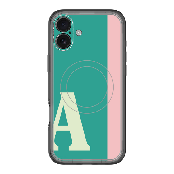 スリムプロテクションプレミアムケース with MagSafe［ オリジナル - initial color line - A green ］