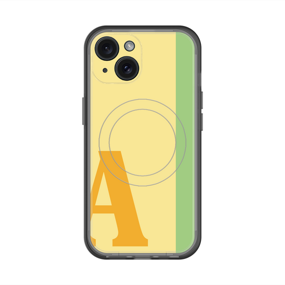 スリムプロテクションプレミアムケース with MagSafe［ オリジナル - initial color line - A yellow ］