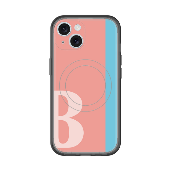 スリムプロテクションプレミアムケース with MagSafe［ オリジナル - initial color line - B pink ］