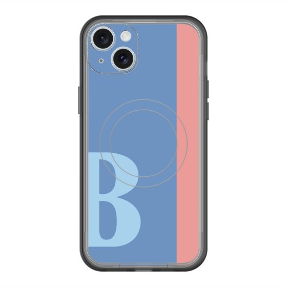 スリムプロテクションプレミアムケース with MagSafe［ オリジナル - initial color line - B blue ］