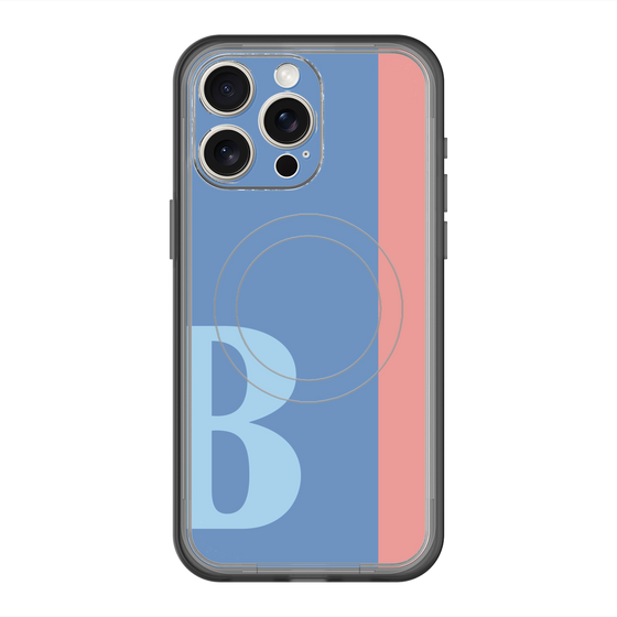 スリムプロテクションプレミアムケース with MagSafe［ オリジナル - initial color line - B blue ］