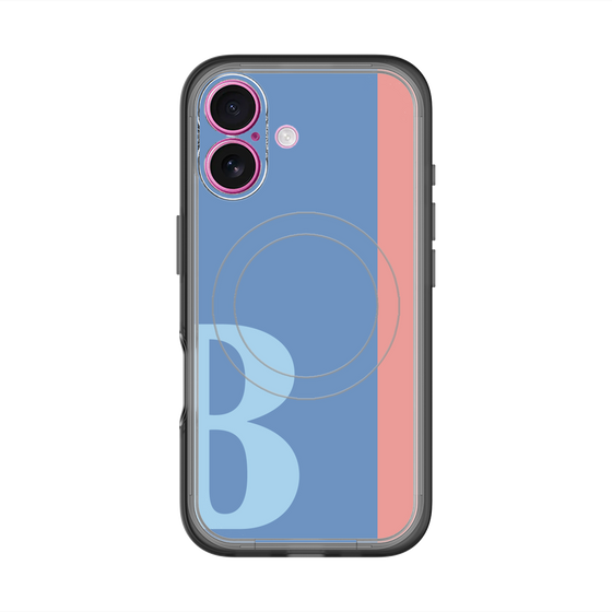 スリムプロテクションプレミアムケース with MagSafe［ オリジナル - initial color line - B blue ］