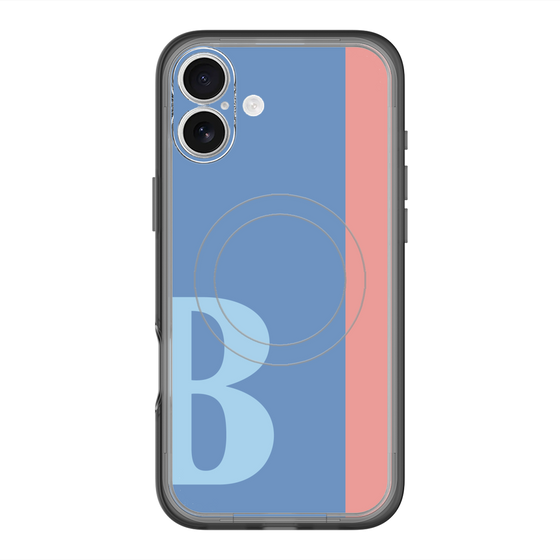 スリムプロテクションプレミアムケース with MagSafe［ オリジナル - initial color line - B blue ］