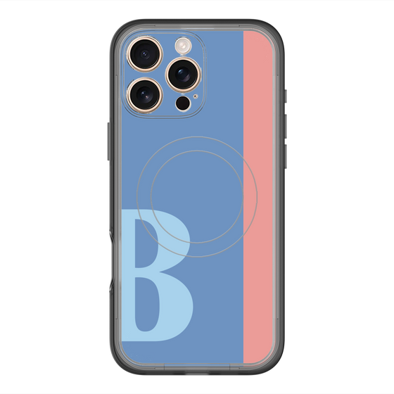 スリムプロテクションプレミアムケース with MagSafe［ オリジナル - initial color line - B blue ］