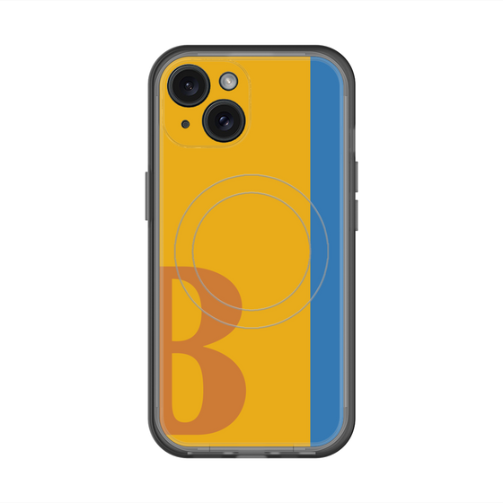 スリムプロテクションプレミアムケース with MagSafe［ オリジナル - initial color line - B orange ］