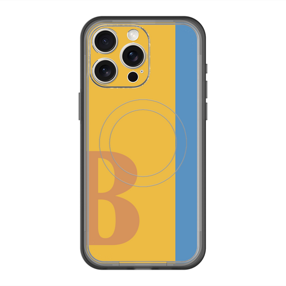 スリムプロテクションプレミアムケース with MagSafe［ オリジナル - initial color line - B orange ］