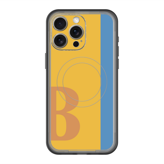 スリムプロテクションプレミアムケース with MagSafe［ オリジナル - initial color line - B orange ］