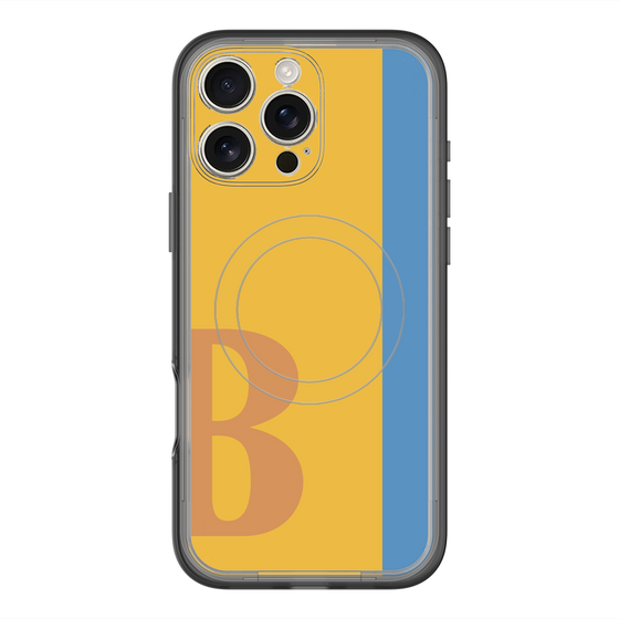 スリムプロテクションプレミアムケース with MagSafe［ オリジナル - initial color line - B orange ］