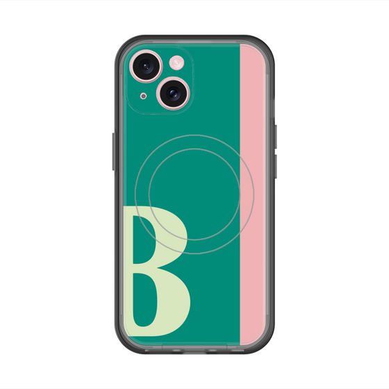 スリムプロテクションプレミアムケース with MagSafe［ オリジナル - initial color line - B green ］