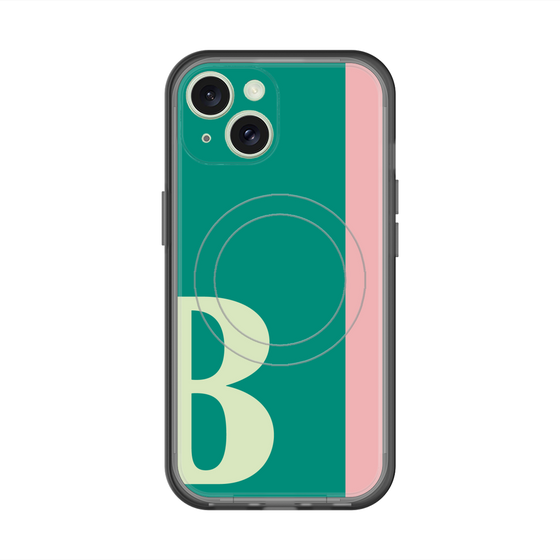 スリムプロテクションプレミアムケース with MagSafe［ オリジナル - initial color line - B green ］