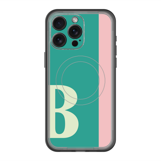 スリムプロテクションプレミアムケース with MagSafe［ オリジナル - initial color line - B green ］