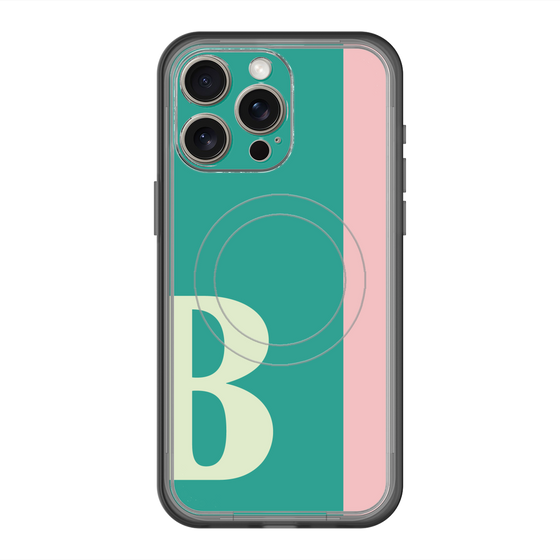 スリムプロテクションプレミアムケース with MagSafe［ オリジナル - initial color line - B green ］