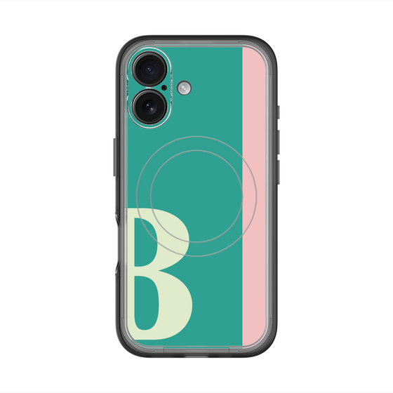 スリムプロテクションプレミアムケース with MagSafe［ オリジナル - initial color line - B green ］